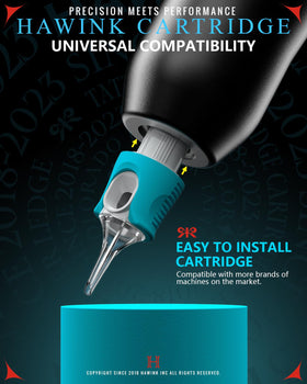 HAWINK lifestyle studio shot with cartridges on workstation conveying ready-to-use convenience