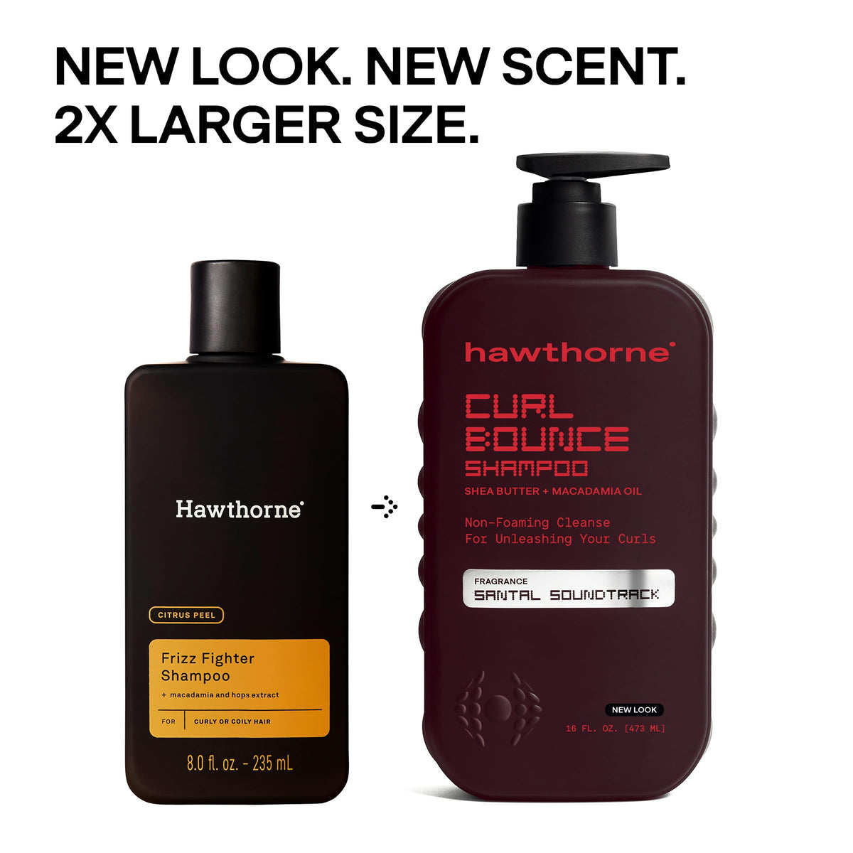 Hawthorne shampoo texture on hand illustrating non-foaming formula and gentle cleansing