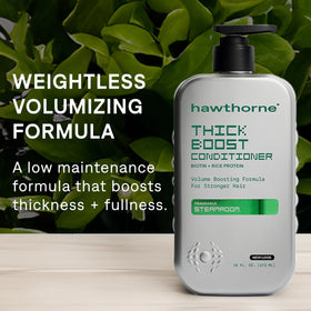 Hawthorne back label with ingredient list highlighting natural benefits