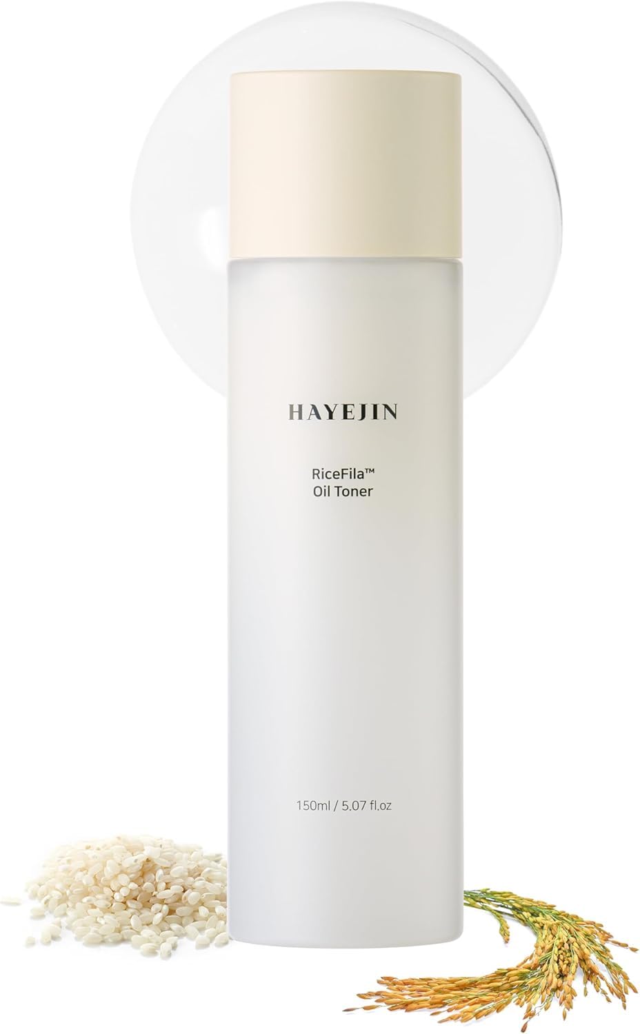 HAYEJIN front packaging of RiceFila Oil Toner showing bottle and label for product recognition
