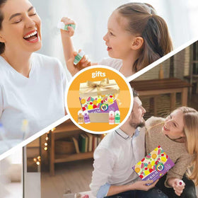 HCKLM lip balms arranged in gift bags for parties showcasing gifting convenience