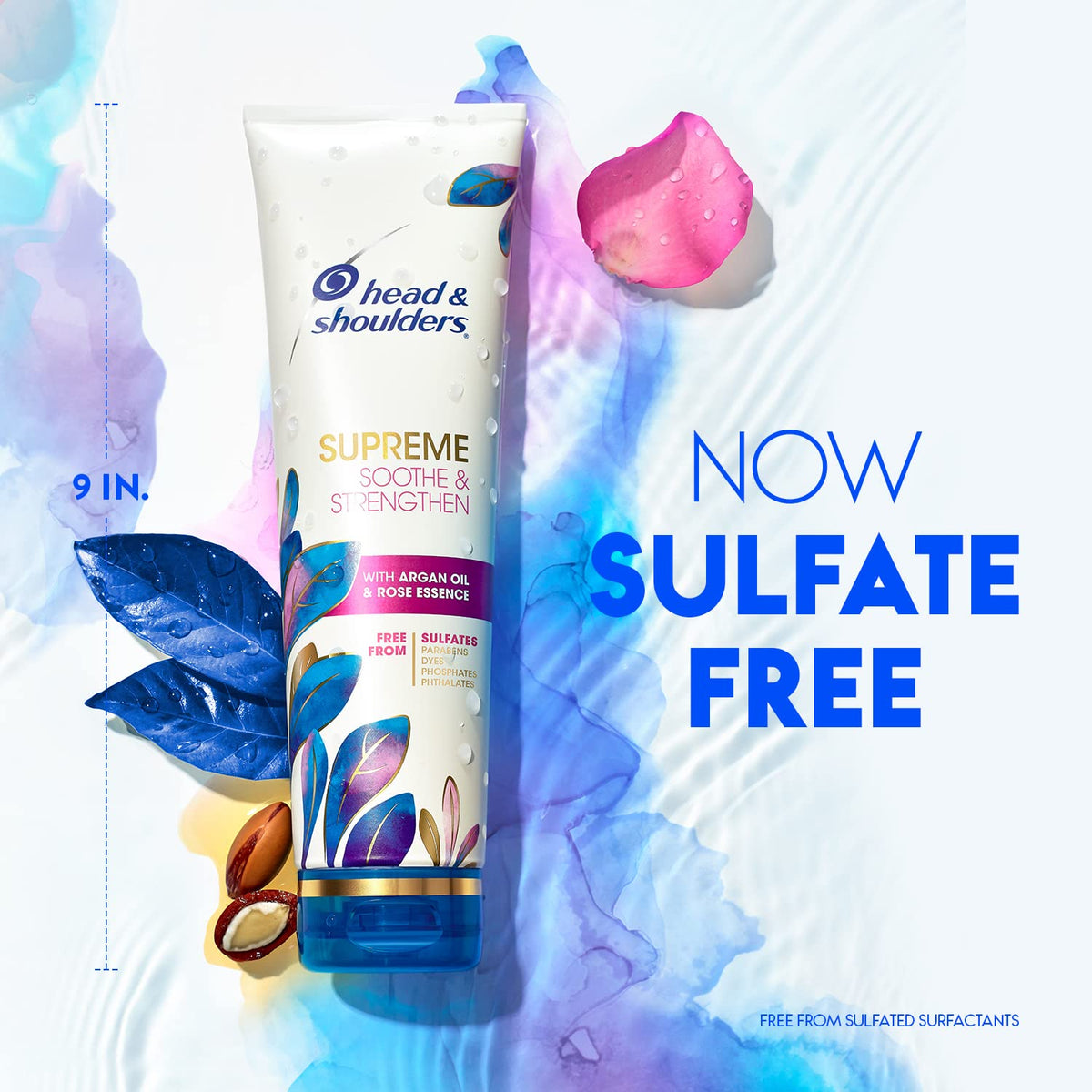 Argan oil drop texture with Head & Shoulders branding to indicate nourishment