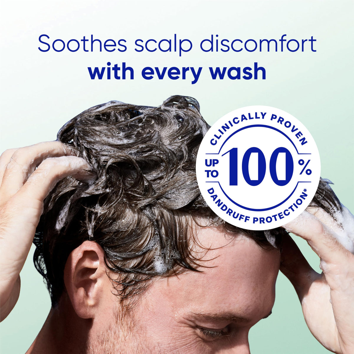 Head & Shoulders ingredient visual with zinc pyrithione highlighting dandruff-fighting benefit