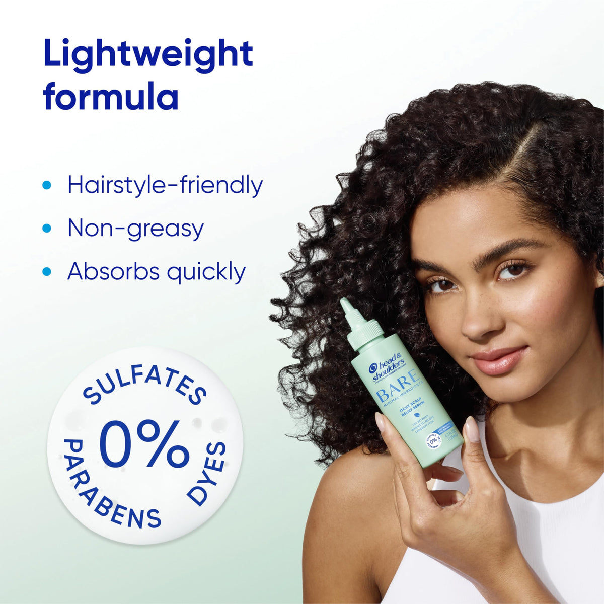 Head & Shoulders peppermint oil highlight conveying cooling benefit