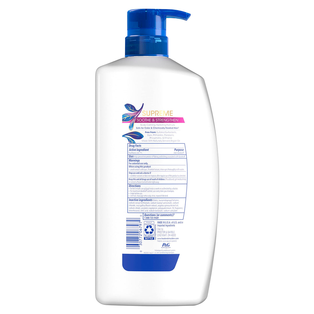 Head & Shoulders on bathroom shelf beside towels illustrating everyday routine use