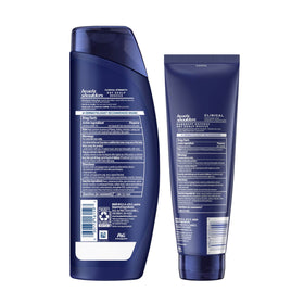 Before and after scalp illustration showing reduced flakes with Head & Shoulders