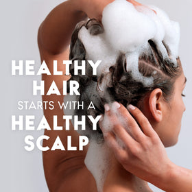 Head & Shoulders before-and-after scalp visualization illustrating reduced flakes