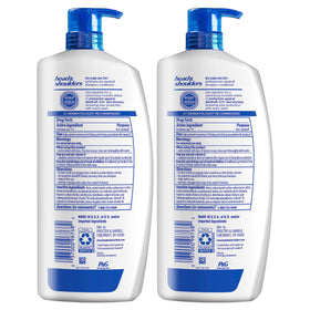 Head & Shoulders before and after shoulder view showing reduced flakes