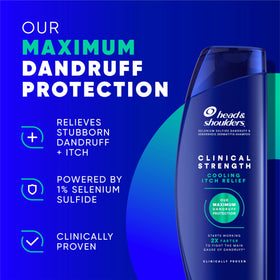 Head & Shoulders label close-up highlighting 1% selenium sulfide ingredient