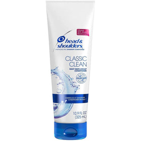 Head & Shoulders Classic Clean front bottle showing label and convenient size for daily use