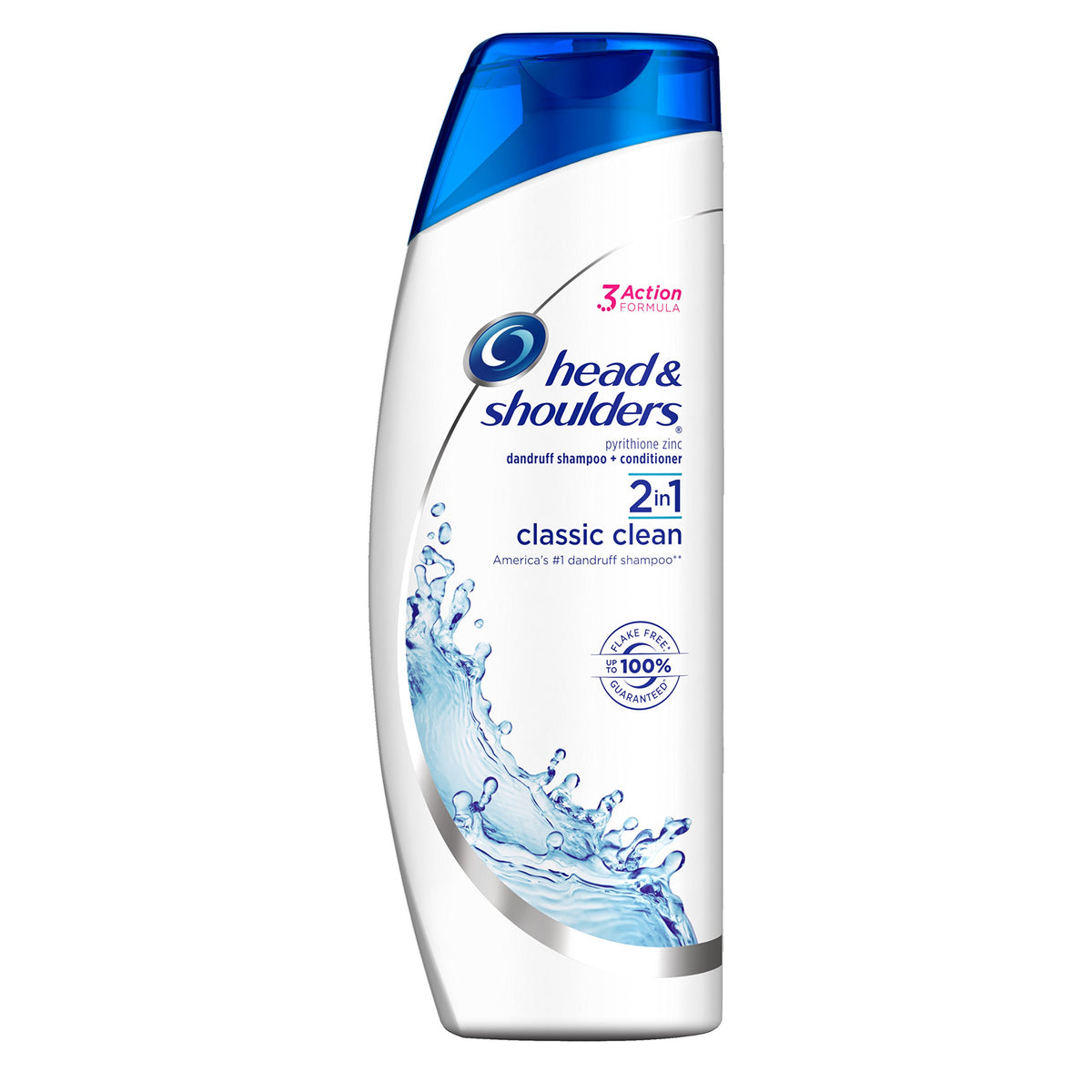 Head & Shoulders bottle front view showing flake-free scalp benefit
