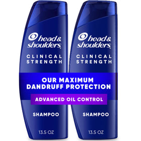 Head & Shoulders clinical front packaging showing product benefits and twin pack