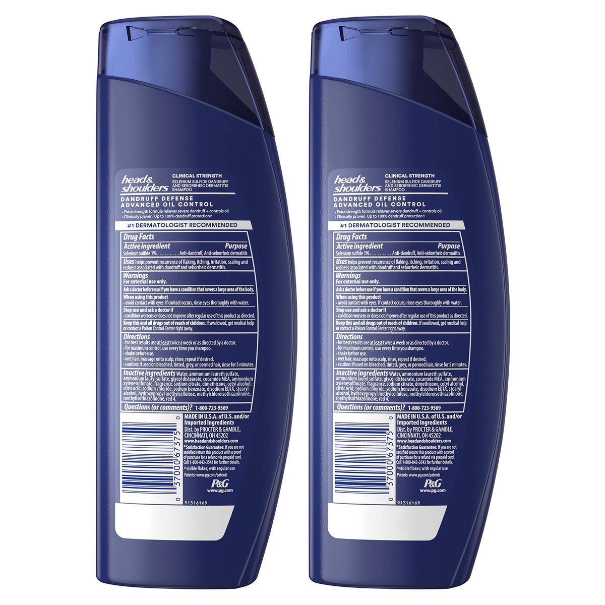 Head & Shoulders clinical hair after wash showing flake-free, refreshed look