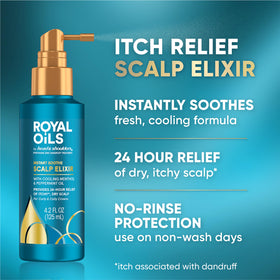 Head & Shoulders elixir dispensing from cap illustrating easy use