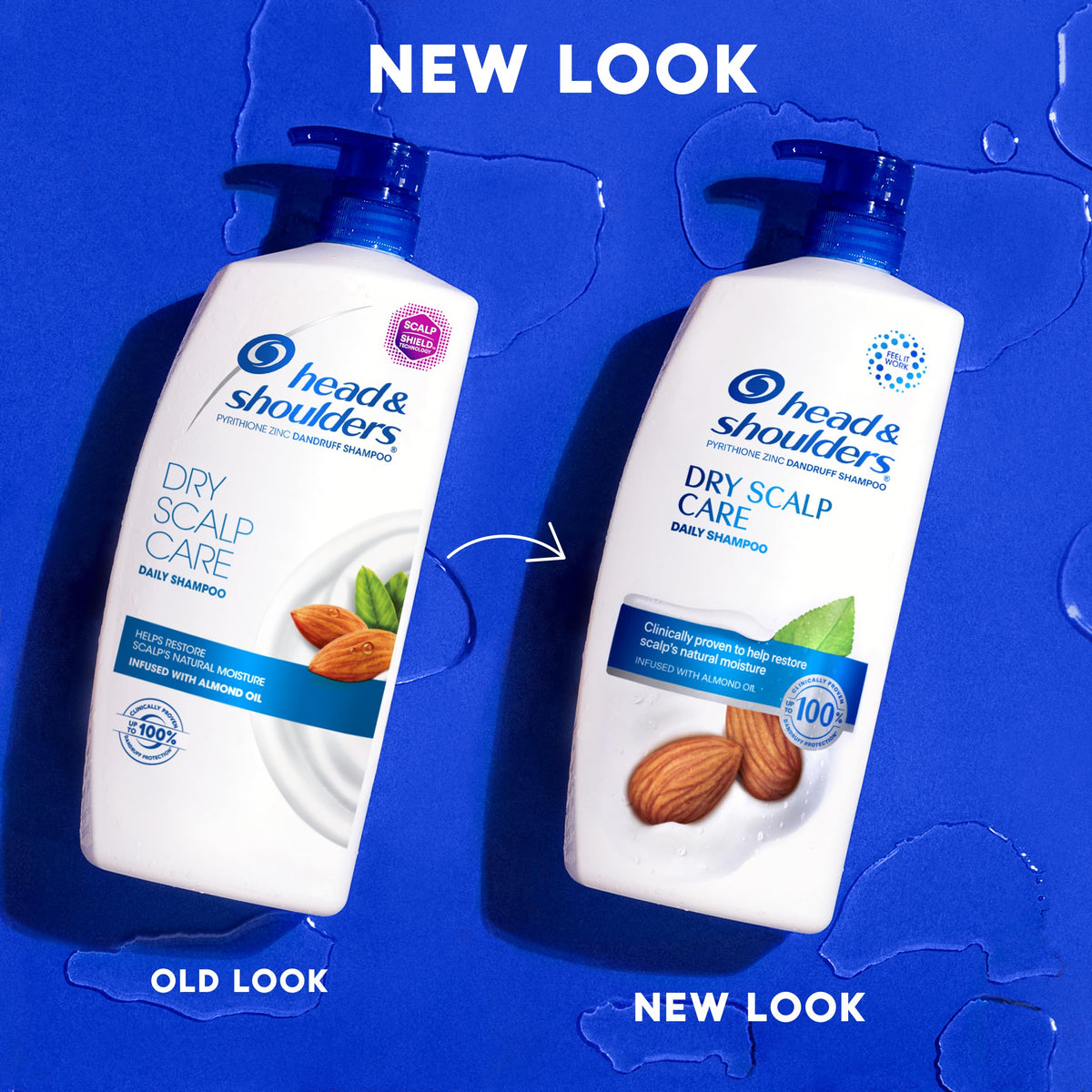 Head & Shoulders shampoo foam on hand showing gentle moisturizing lather