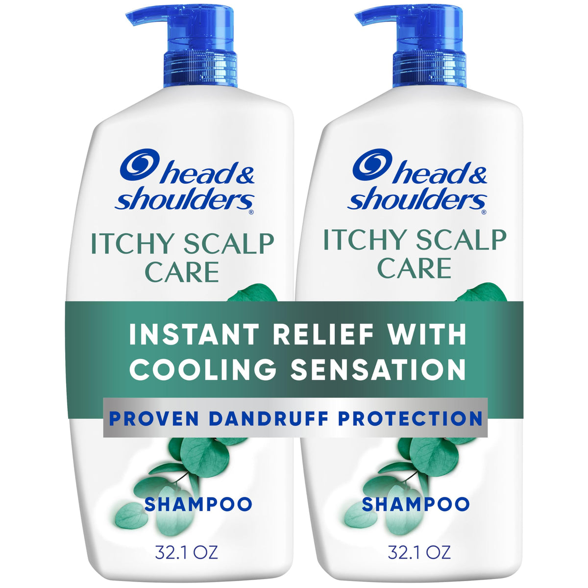 Head & Shoulders front packaging twin pack showing size and eucalyptus scent benefit