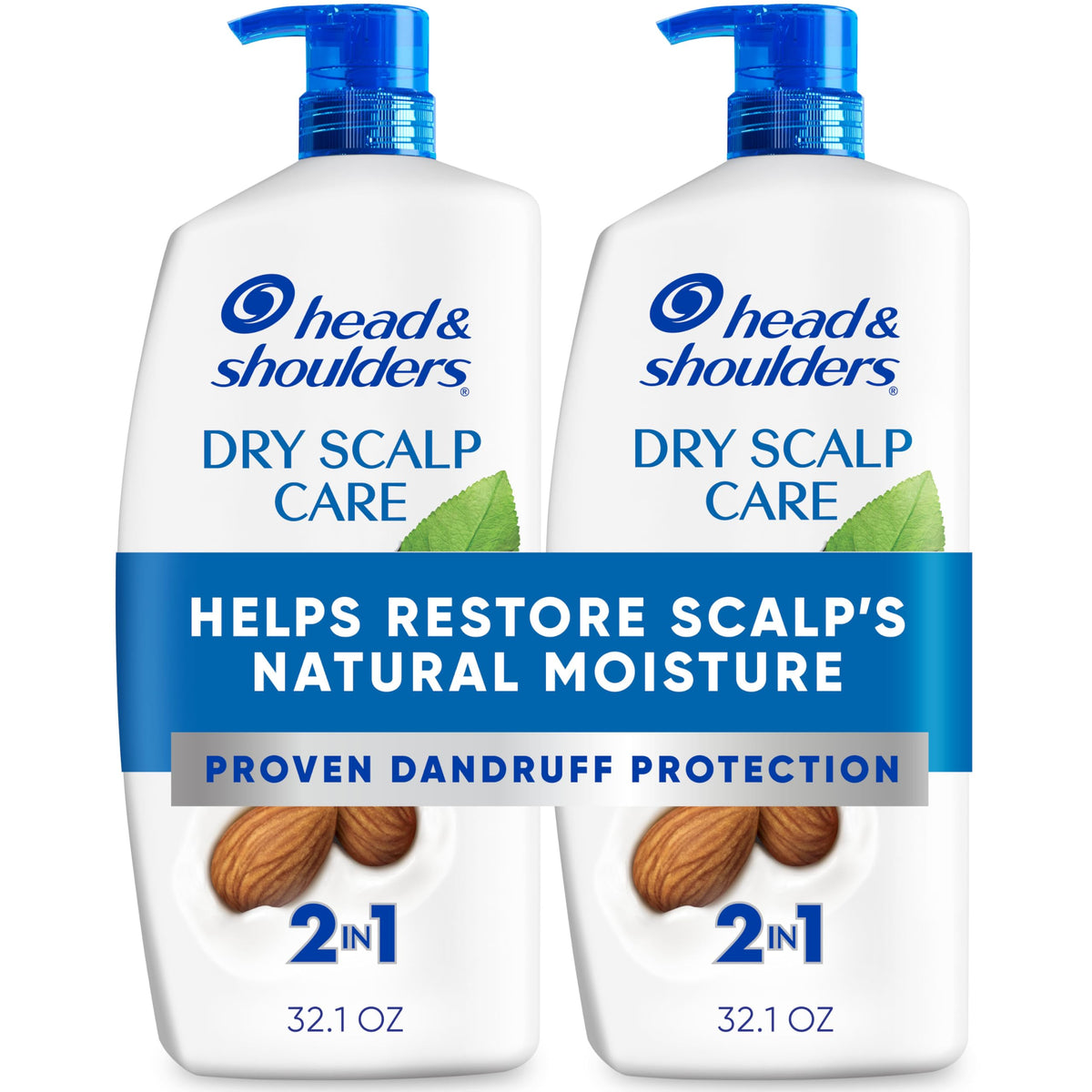 Head & Shoulders twin pack front packaging showing size and benefits