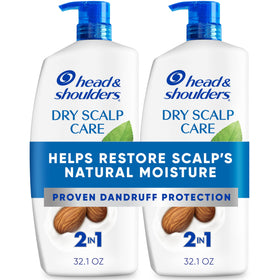 Head & Shoulders twin pack front packaging showing size and benefits