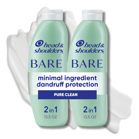 Head & Shoulders front packaging showing twin 13.5 fl oz bottles and branding benefit
