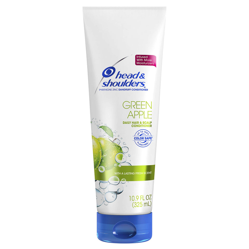 Head & Shoulders bottle front packaging showing brand and green apple scent benefit