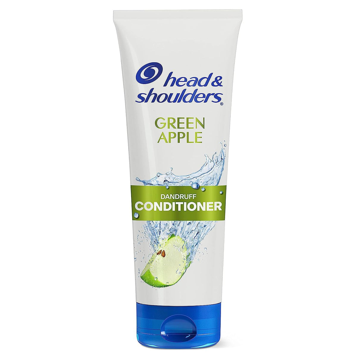 Head & Shoulders front bottle shot showing green apple scent and size benefit