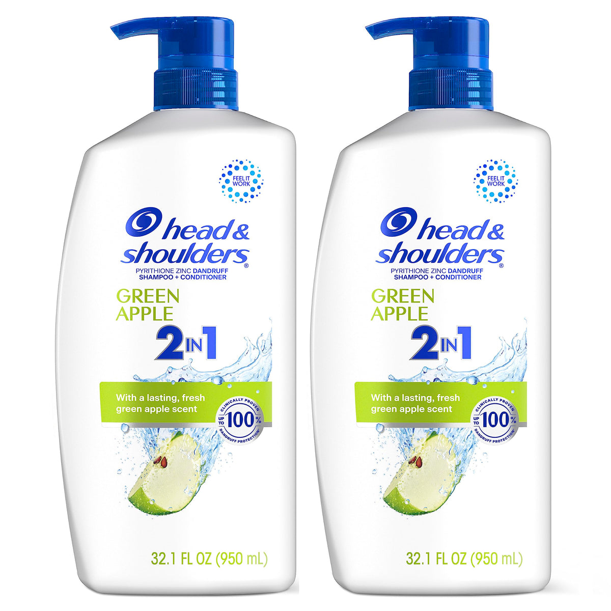 Head & Shoulders green apple front packaging shows product and scent