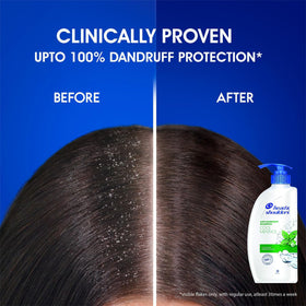 Person using Head & Shoulders in shower enjoying refreshed scalp sensation
