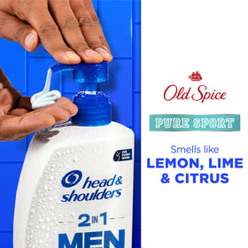 Head & Shoulders bottle pouring creamy 2-in-1 texture for quick use