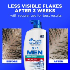 Head & Shoulders twin bottles on shower shelf for everyday convenience