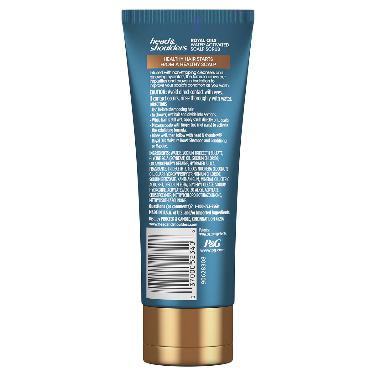 Head & Shoulders cap open with scrub dispensed ready to use