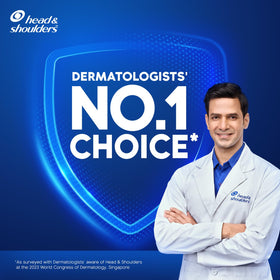 Head & Shoulders shampoo pouring into hand with menthol lather for cooling