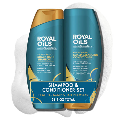 Head & Shoulders Royal Oils front packaging showing both bottles and benefits