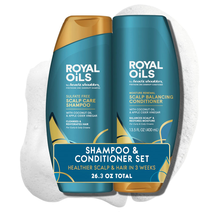 Head & Shoulders Royal Oils front packaging showing both bottles and benefits