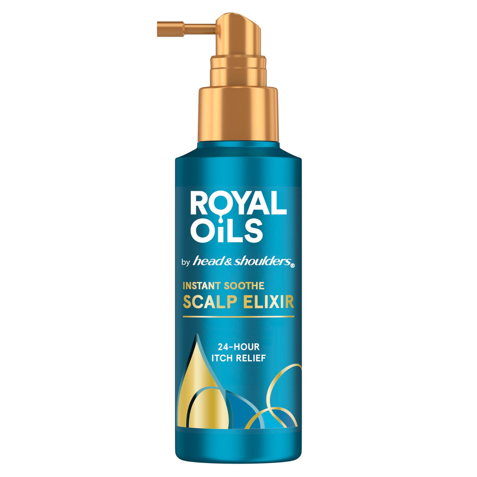 Head & Shoulders Royal Oils front packaging showing bottle benefits