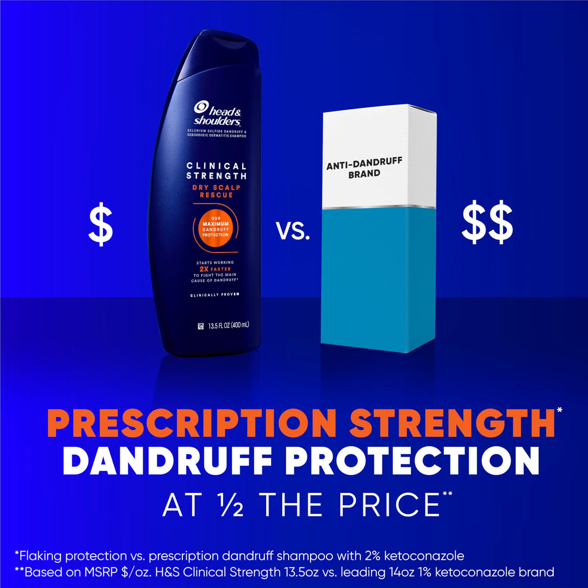 Head & Shoulders shampoo in shower setting with water for in‑use clarity