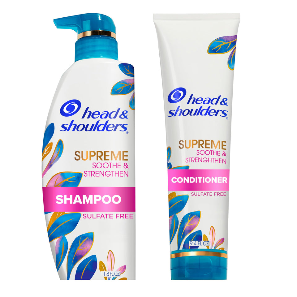 Head & Shoulders front packaging showing shampoo and conditioner for flake control