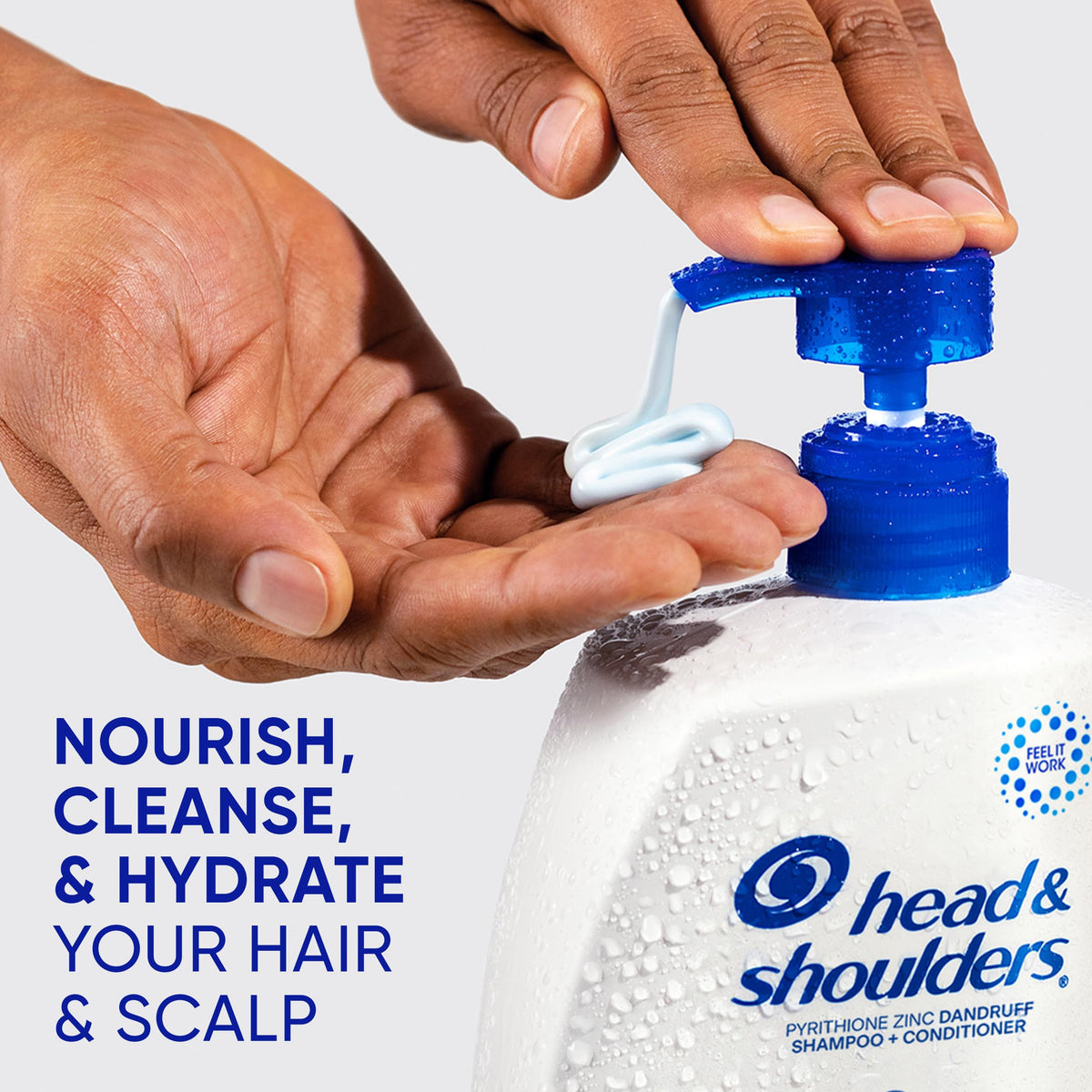 Head & Shoulders close-up of shampoo texture highlighting minty lather
