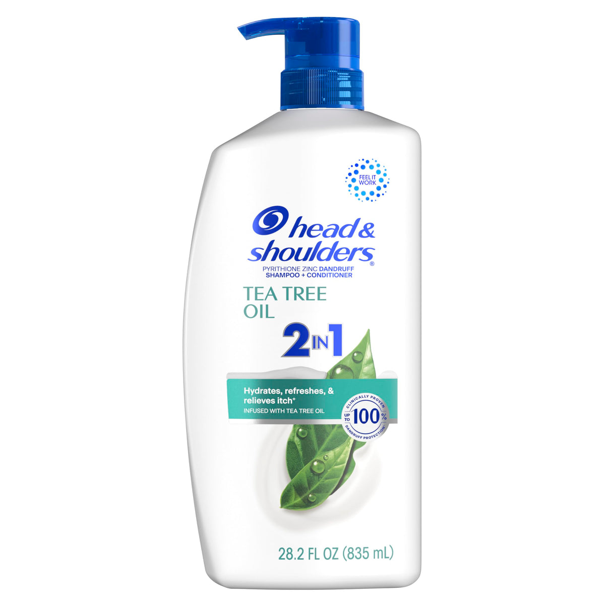 Pouring Head & Shoulders tea tree texture showing conditioning, easy spread