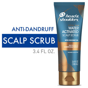 Head & Shoulders coconut-infused scrub texture closeup for gentle exfoliation