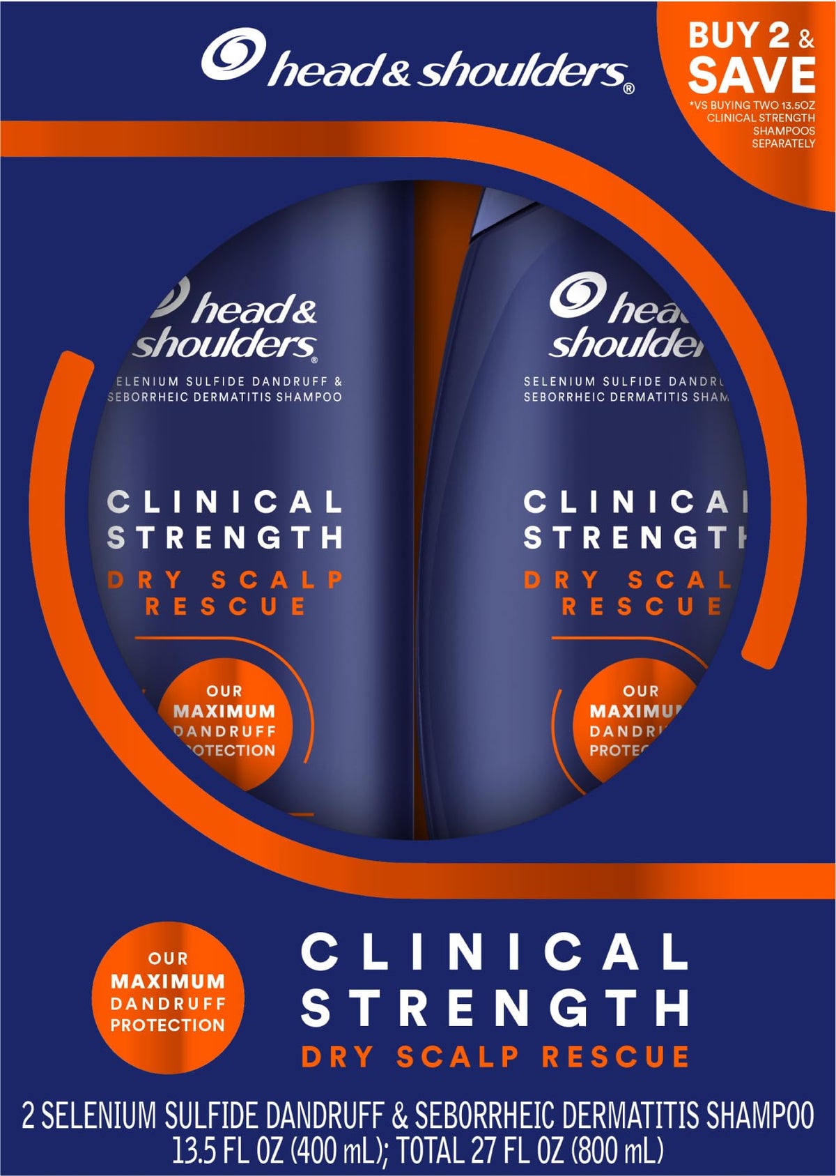 Head & Shoulders twin-pack group shot demonstrating value and supply for routine use