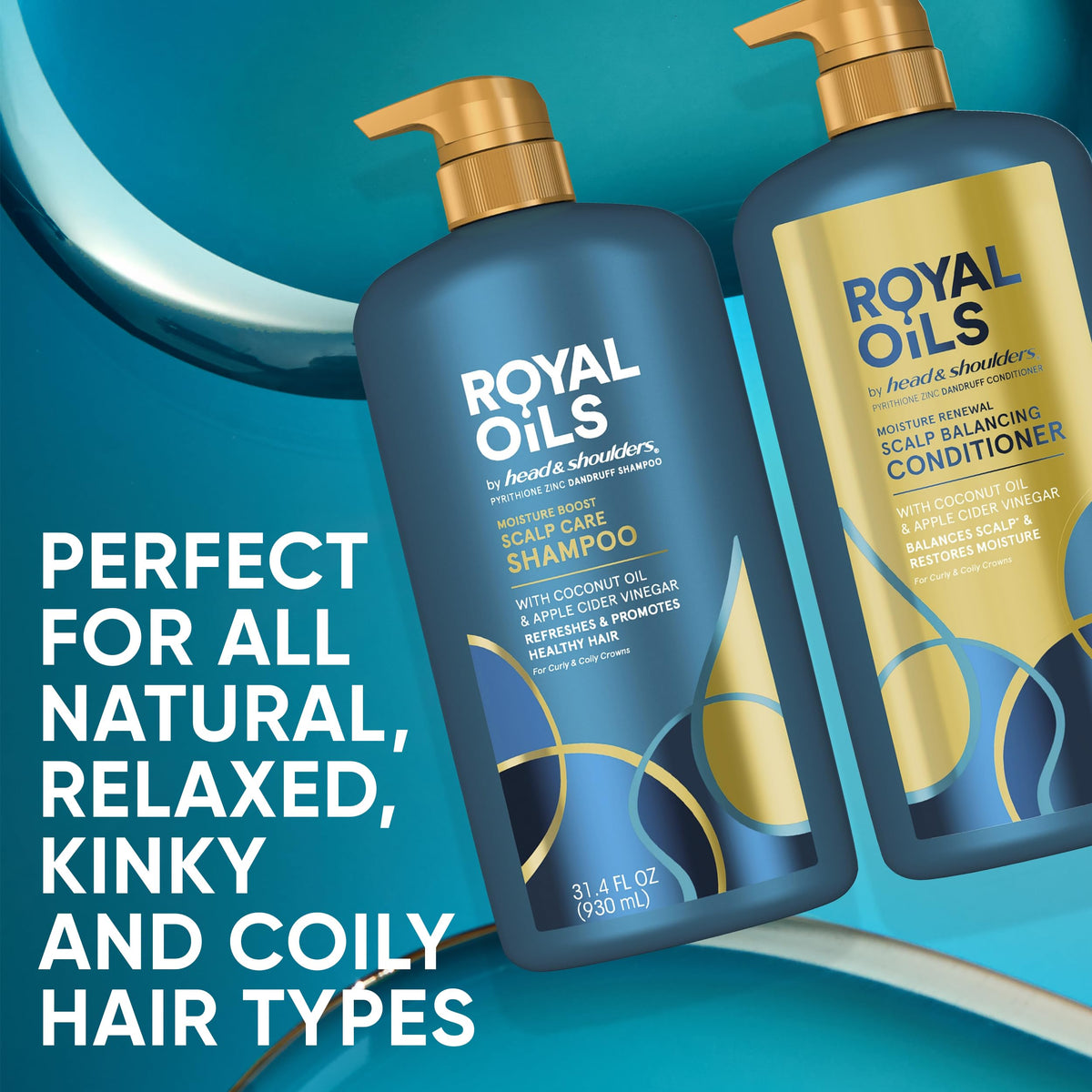 Head & Shoulders conditioner pouring texture demonstrating rich moisture