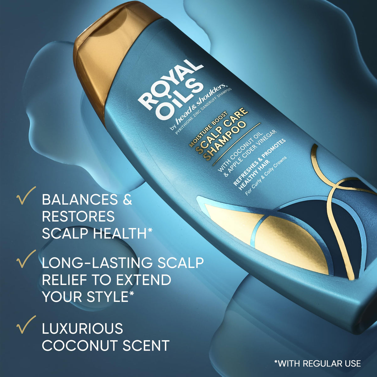 Head & Shoulders shampoo pump close-up highlighting easy dispensing