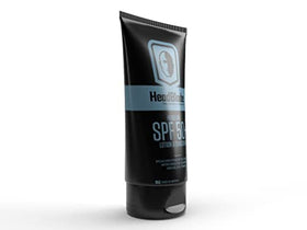 HeadBlade HeadLube lotion texture closeup demonstrating quick absorption