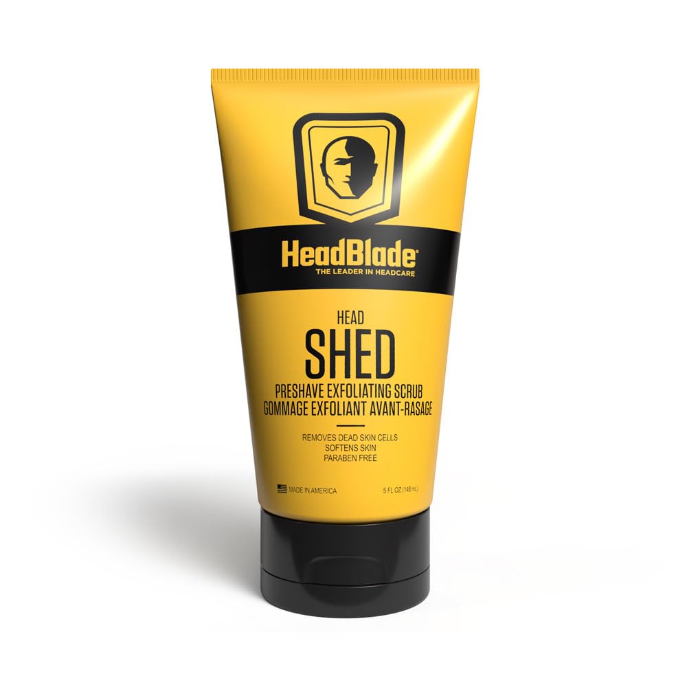 HeadBlade HeadShed front bottle showing label and 5 oz size for easy identification and prep