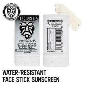 Headhunter close-up of stick texture highlighting non-greasy, melt-proof formula benefit