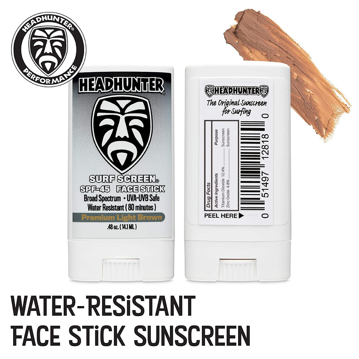 Headhunter stick texture close-up showing smooth non-greasy application benefit