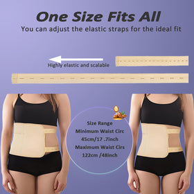 Healo wrap secured on abdomen demonstrating neat oil containment