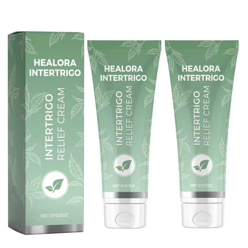 Healora Intertrigo front packaging showing product and benefit of barrier protection