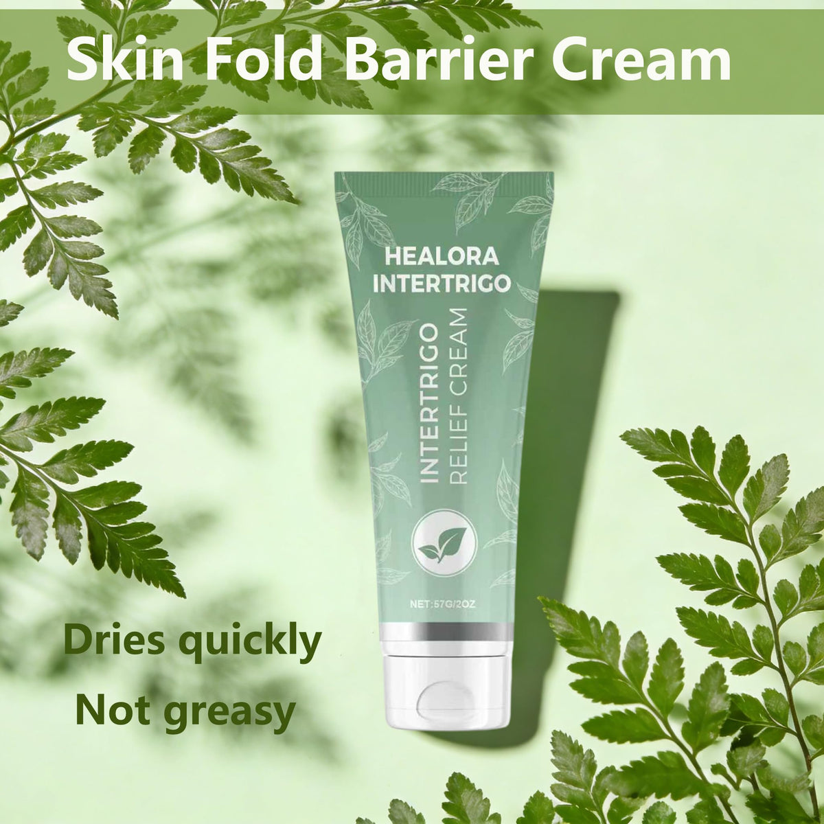 Healora Intertrigo on bathroom counter in routine setting showing daily-use benefit