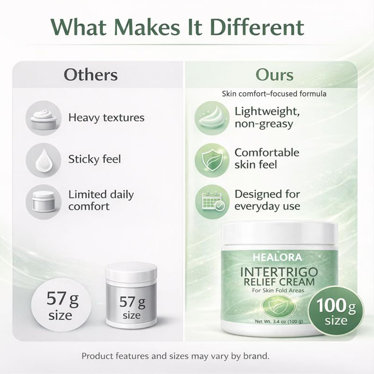 HEALORA tube cap open displaying cream texture and easy application
